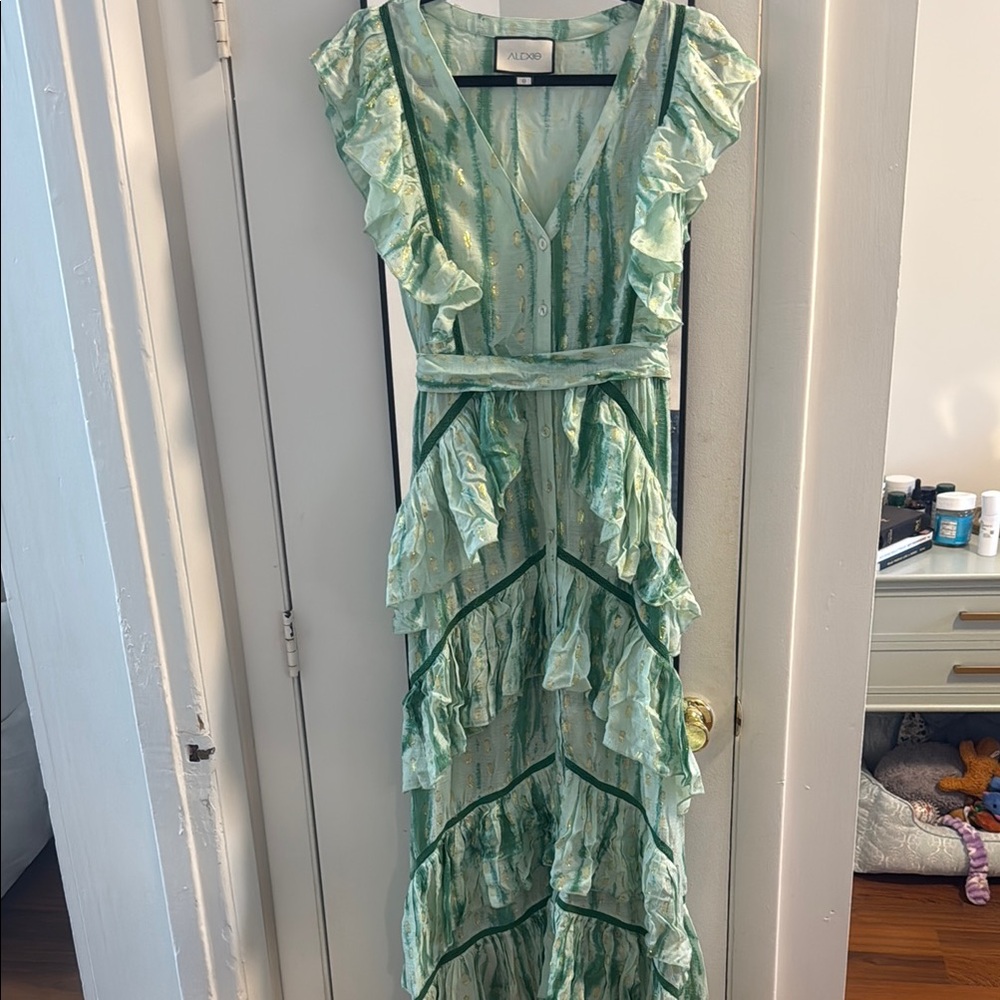 Alexis Green Ruffled Tiered Maxi Dress - Picture 1 of 8